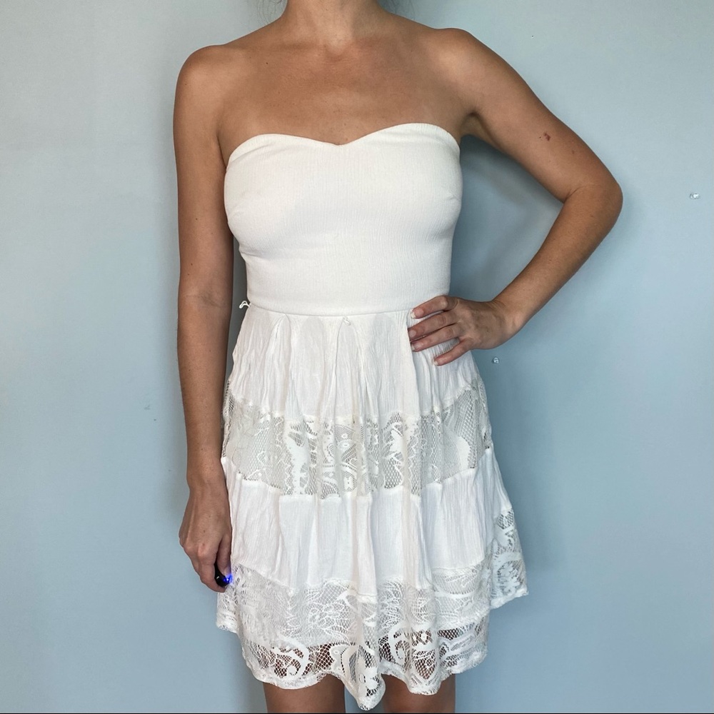 Charlotte Russe White Strapless Dress